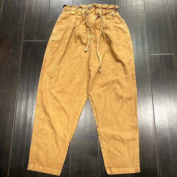 Free People Margate Pleated Trouser High Rise Pants Women's Size M - Picture 2 of 4